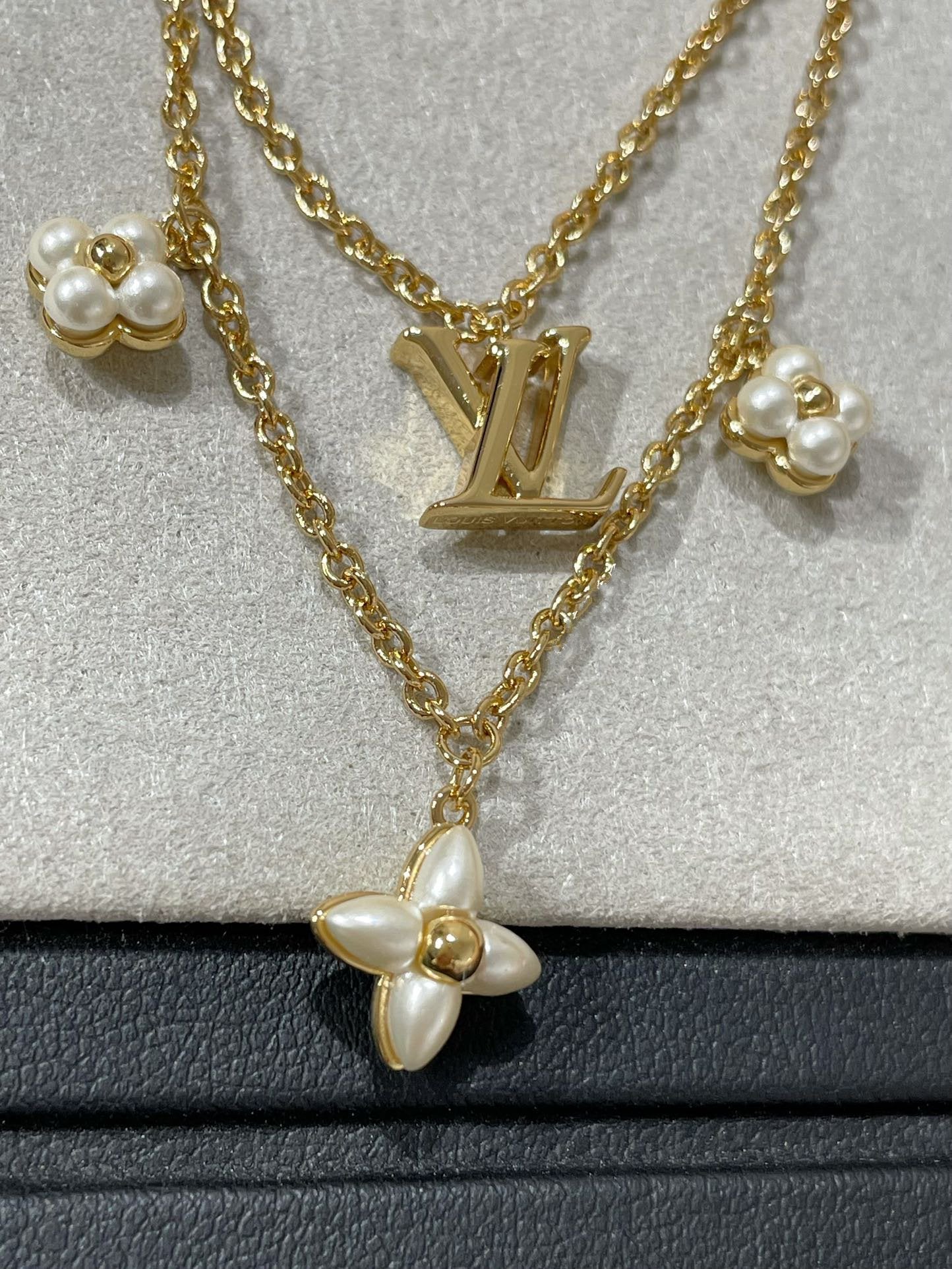¡®Glow Jewelry¡¯FLOWERGRAM GOLD MOP DOUBLE ROW NECKLACE