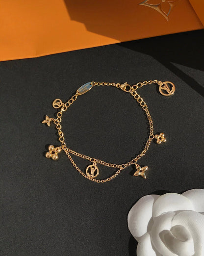 [Glow Jewelry]BLOOMING PINK GOLD MOP BRACELET
