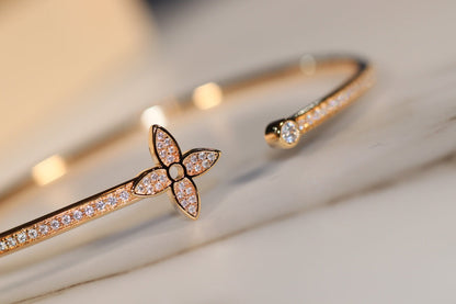 ¡®Glow Jewelry¡¯IDYLLE GOLD OPEN BRACELET DIAMOND PAVED