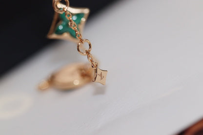 ¡®Glow Jewelry¡¯STAR AND SUN 4 MOTIF PINK GOLD MALACHITE BRACELET