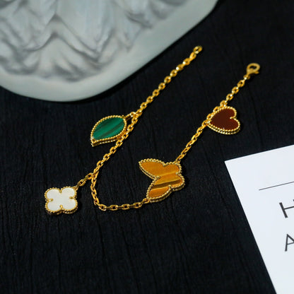 ¡®Glow Jewelry¡¯LUCKY SPRING 5 MOTIF GOLD BRACELET