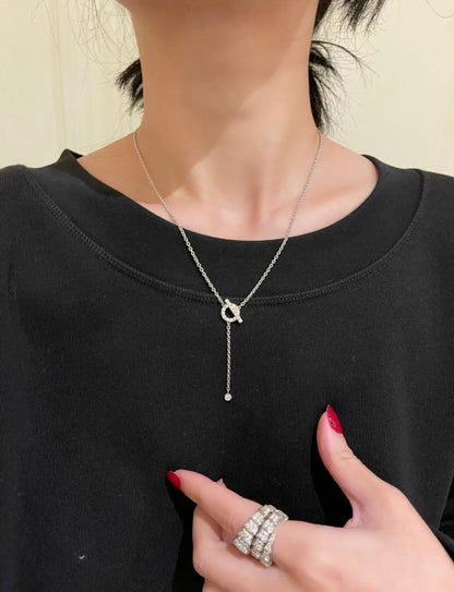 [Glow Jewelry]FINESSE SILVER DIAMOND NECKLACE