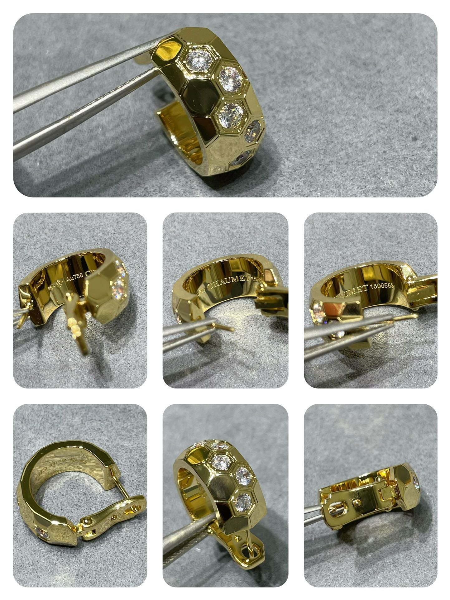 ¡®Glow Jewelry¡¯BEE LOVE DIAMOND HOOP EARRINGS
