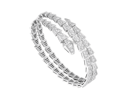 [Glow Jewelry]SERPENTI BRACELET SILVER DIAMOND DOUBLE ROW