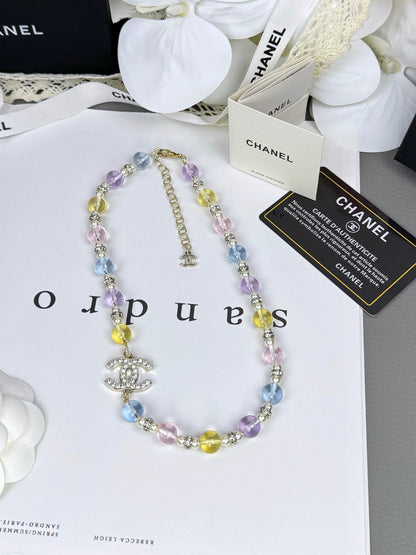 [Glow Jewelry]26C New Spring Collection Colorful Transparent Resin Necklace