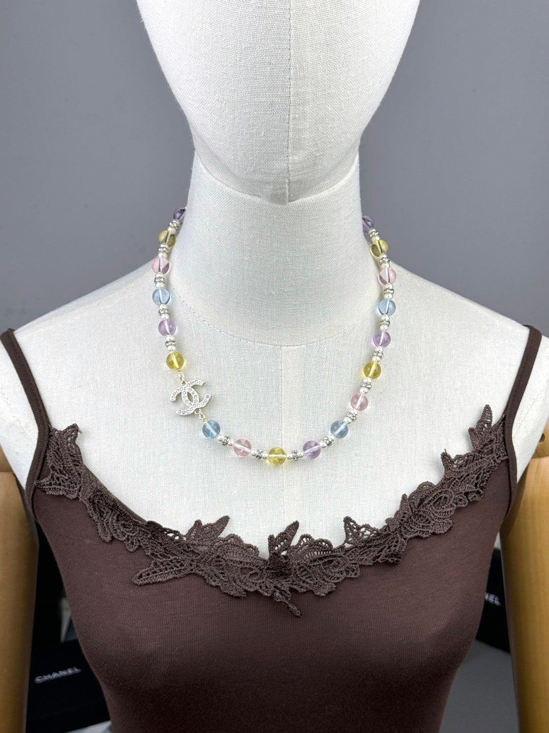 [Glow Jewelry]26C New Spring Collection Colorful Transparent Resin Necklace
