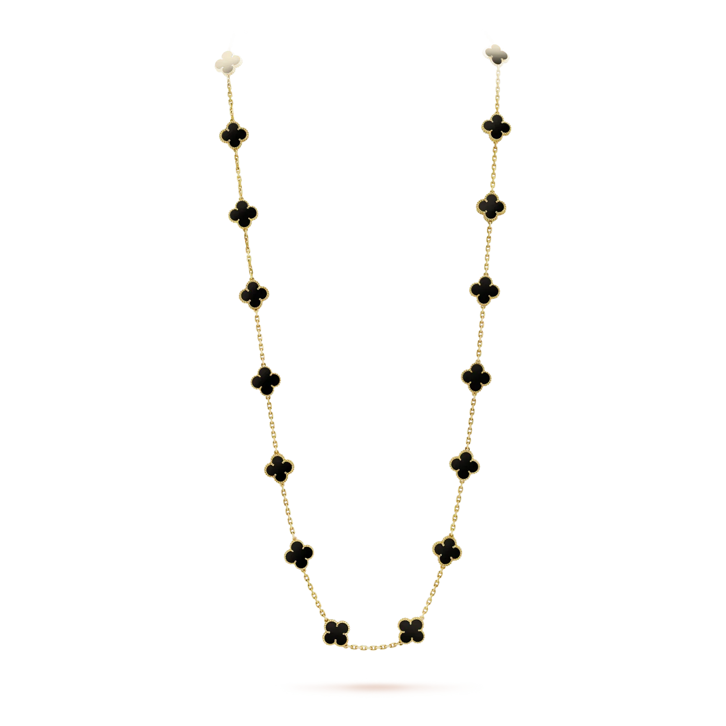 ¡®Glow Jewelry¡¯CLOVER 20 MOTIFS ONYX NECKLACE