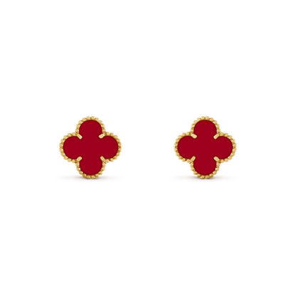 [Glow Jewelry]CLOVER MEDIUM 1 MOTIFS CARNELIAN  EARRINGS