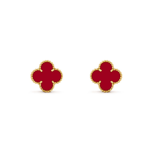 [Glow Jewelry]CLOVER MEDIUM 1 MOTIFS CARNELIAN  EARRINGS