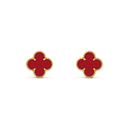 ¡®Glow Jewelry¡¯CLOVER MINI 9.5MM CARNELIAN EARRINGS