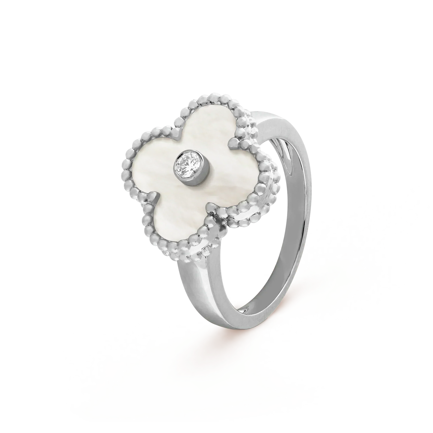 ¡®Glow Jewelry¡¯CLOVER SILVER MOP DIAMOND RING