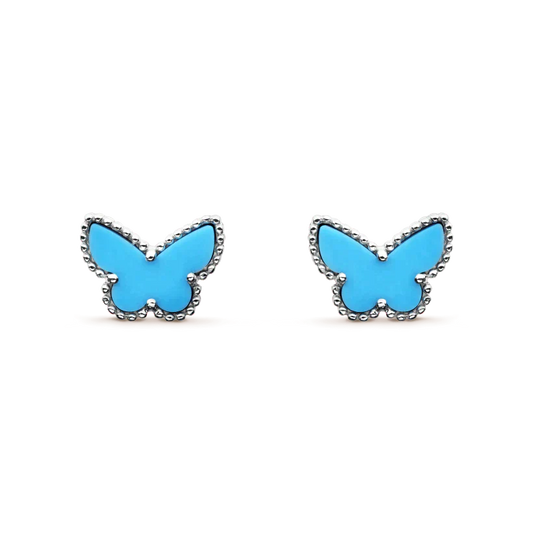 ¡®Glow Jewelry¡¯BUTTERFLY TURQUOISE EARRINGS SILVER