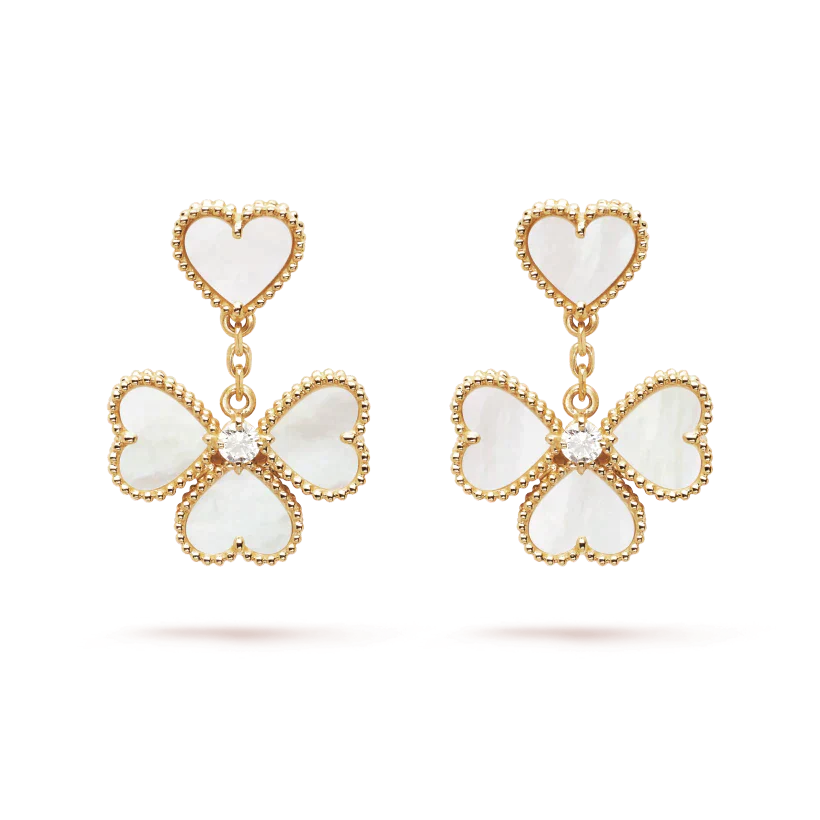 ¡®Glow Jewelry¡¯CLOVER SWEET WHITE MOP EARRINGS