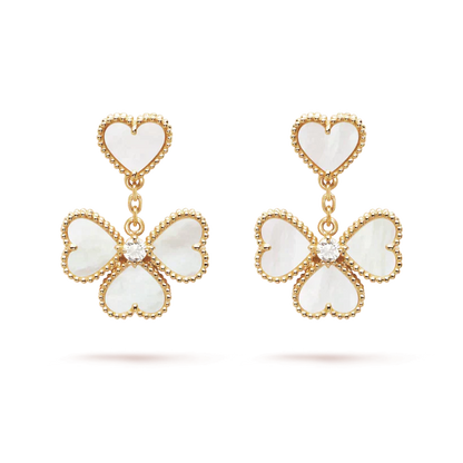 ¡®Glow Jewelry¡¯CLOVER SWEET WHITE MOP EARRINGS