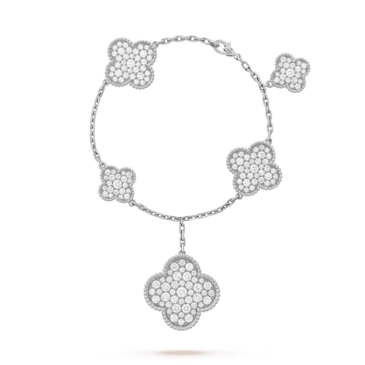 ¡®Glow Jewelry¡¯CLOVER 6 MOTIFS SILVER DIAMOND BRACELET