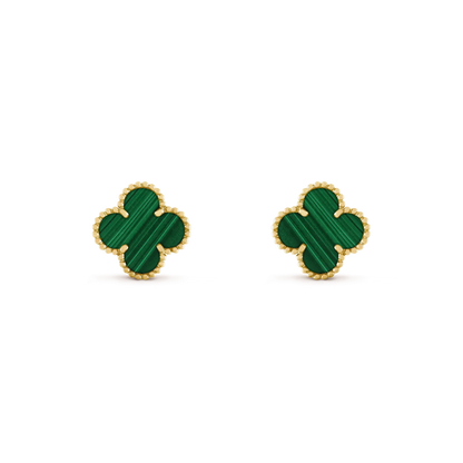 ¡®Glow Jewelry¡¯CLOVER MEDIUM 1 MOTIFS MALACHITE  EARRINGS