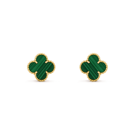 ¡®Glow Jewelry¡¯CLOVER MEDIUM 1 MOTIFS MALACHITE  EARRINGS