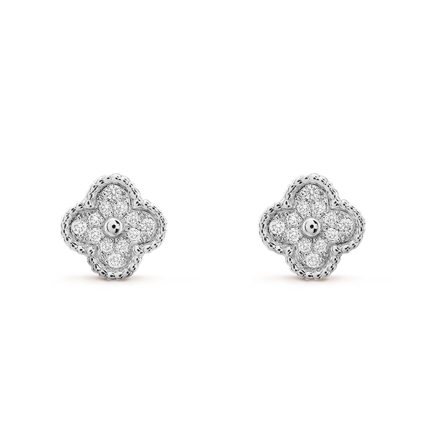 ¡®Glow Jewelry¡¯CLOVER MINI DIAMOND STUD EARRINGS