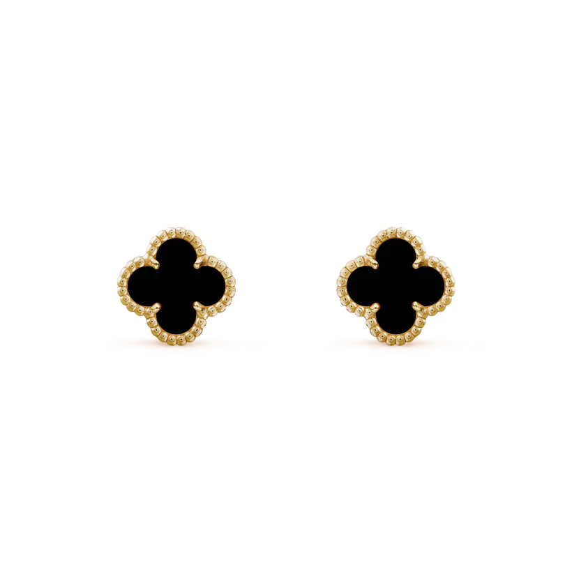 ¡®Glow Jewelry¡¯CLOVER MINI 9.5MM BLACK MOP EARRINGS