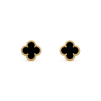 ¡®Glow Jewelry¡¯CLOVER MINI 9.5MM BLACK MOP EARRINGS