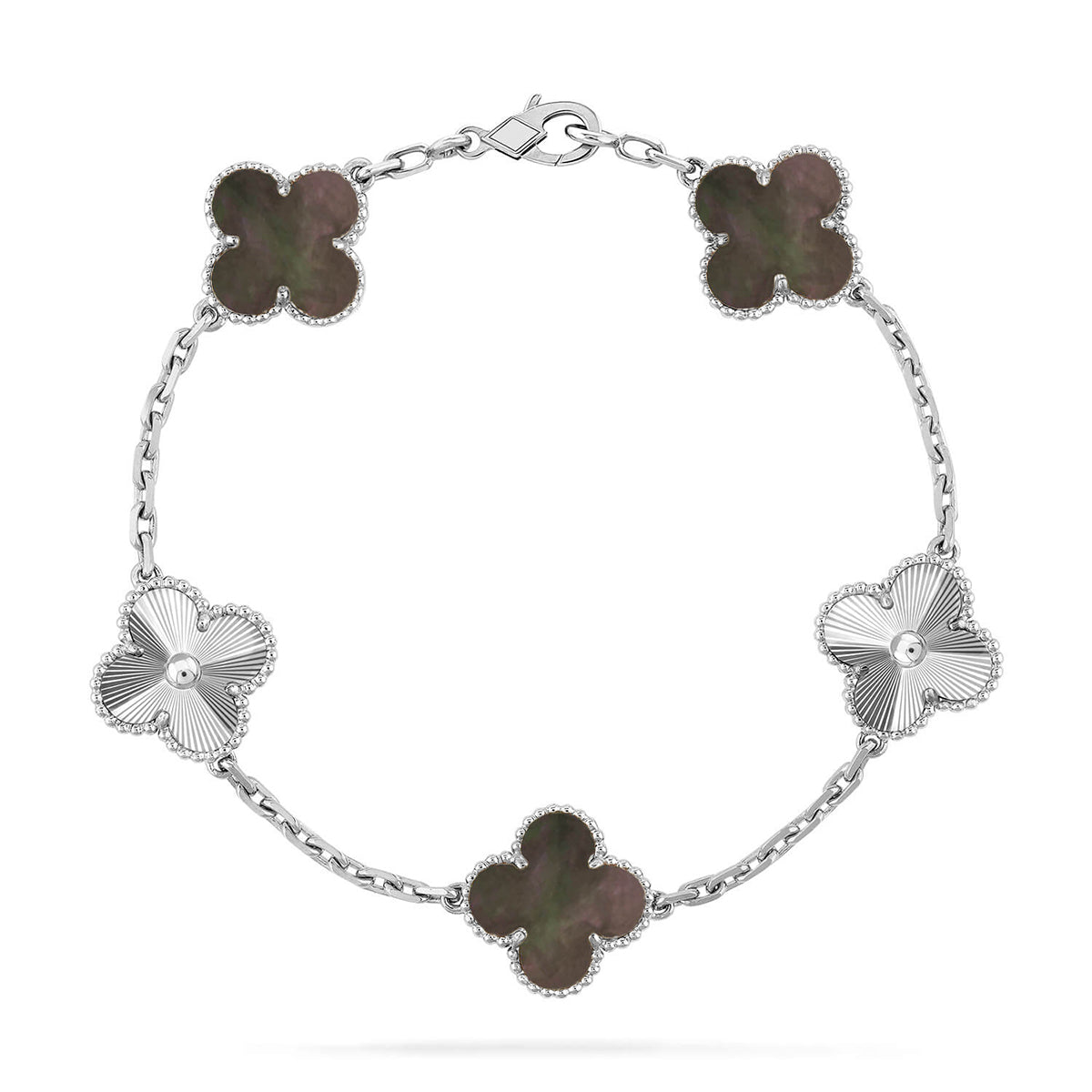 [Glow Jewelry]New CLOVER 5 MOTIF GRAY MOP BRACELET COLLECTION