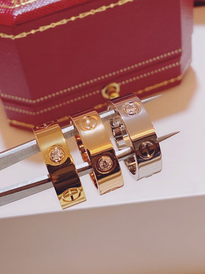 [Glow Jewelry]Three-Diamond Ring