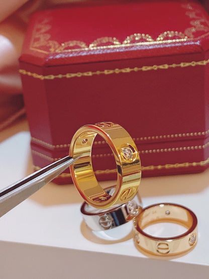[Glow Jewelry]Three-Diamond Ring