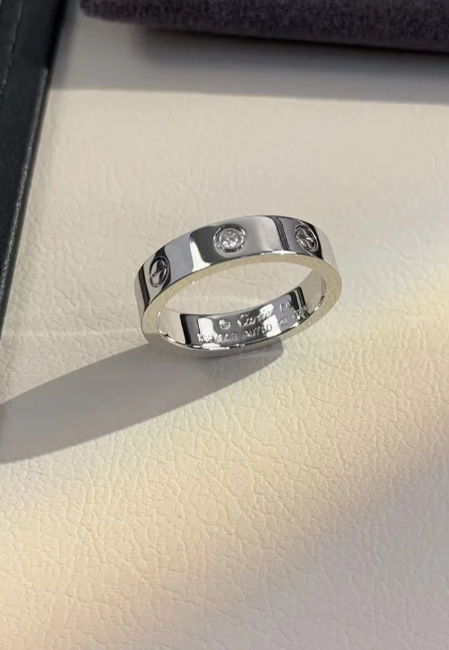 [Glow Jewelry]LOVE RING 4MM 1 DIAMOND SILVER