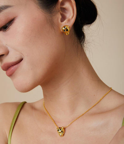 [Glow Jewelry] CHRRTAH-PRINT STUD EARRINGS, THREE COLORS
