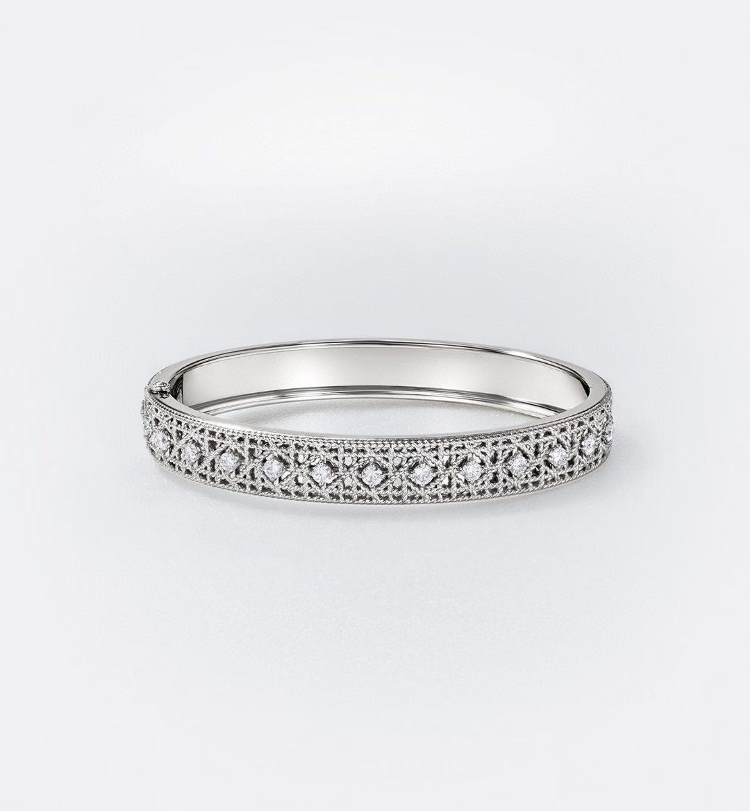 [Glow Jewelry] 2026 WOVEN-PATTERN BRACELET SET WITH FULL DIAMOND INLAY THREE-COLORS