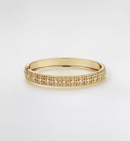 [Glow Jewelry]2026 WOVEN-PATTERN BRACELET SET WITH FULL DIAMOND INLAY THREE-COLORS