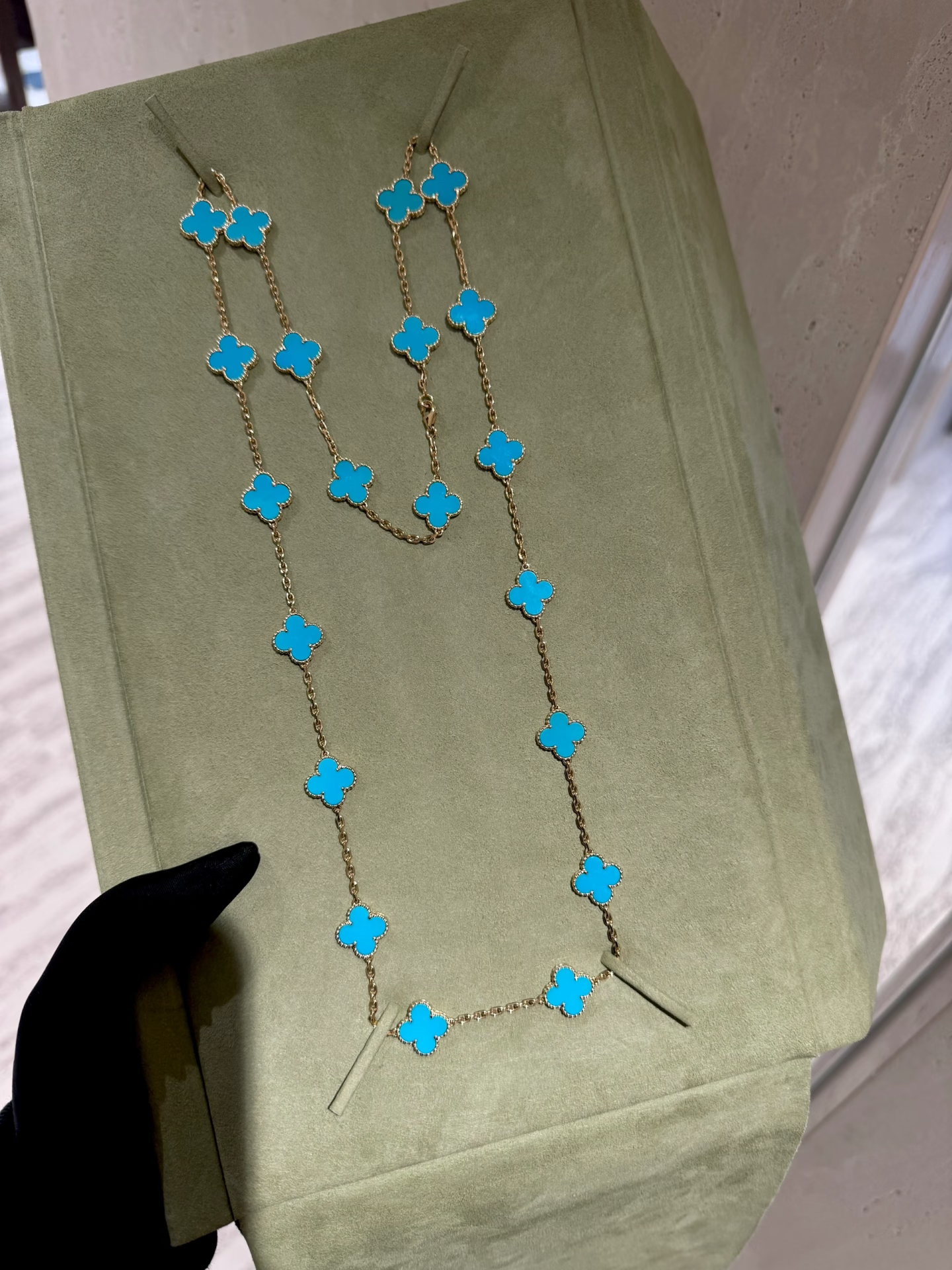 [Glow Jewelry]CLOVER 20 MOTIFS TURQUOISE GOLD