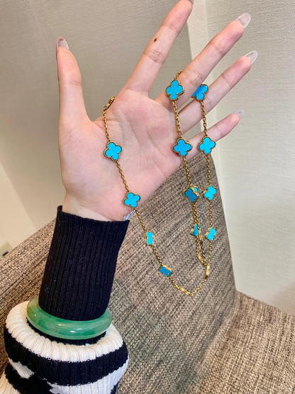 [Glow Jewelry]CLOVER 20 MOTIFS TURQUOISE GOLD