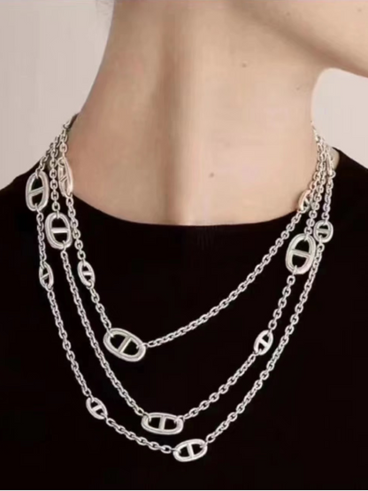 [Glow Jewelry]Classic Silver Sweater Chain