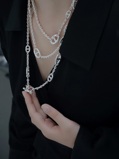[Glow Jewelry]Classic Silver Sweater Chain