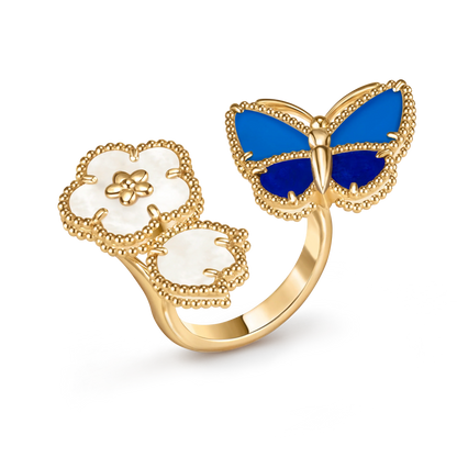 [Glow Jewelry] 2026 NEW MODEL SPRING LUCKY 3 MOTIF GOLD RING