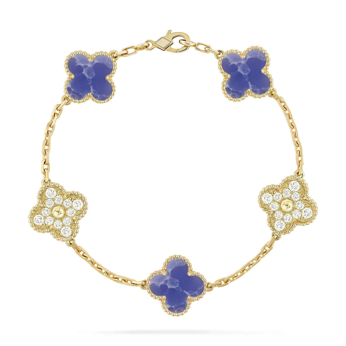 [Glow Jewelry]New CLOVER 5 MOTIF BLUE VEINS BRACELET COLLECTION