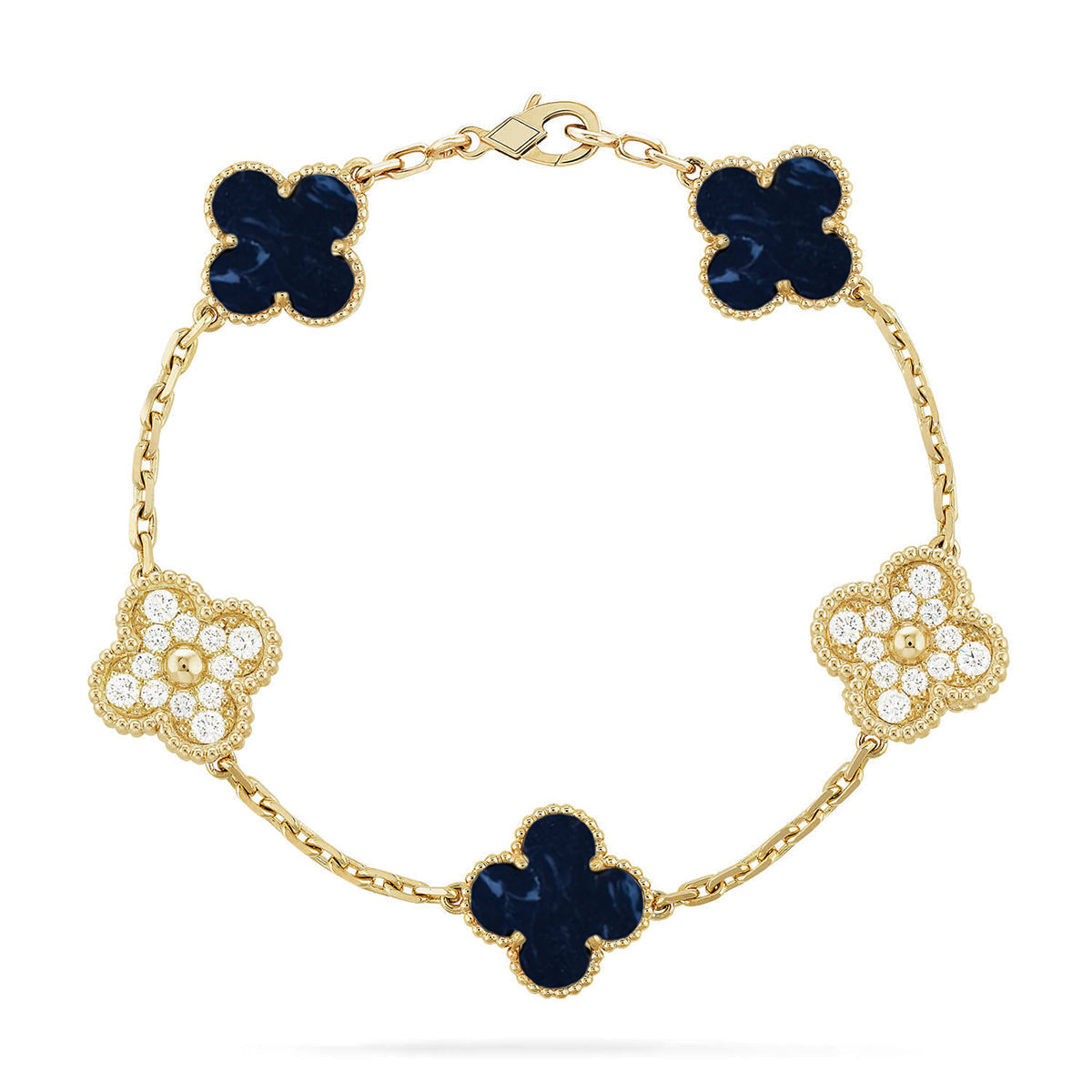 [Glow Jewelry]New CLOVER 5 MOTIF PIETERSITE BRACELET COLLECTION