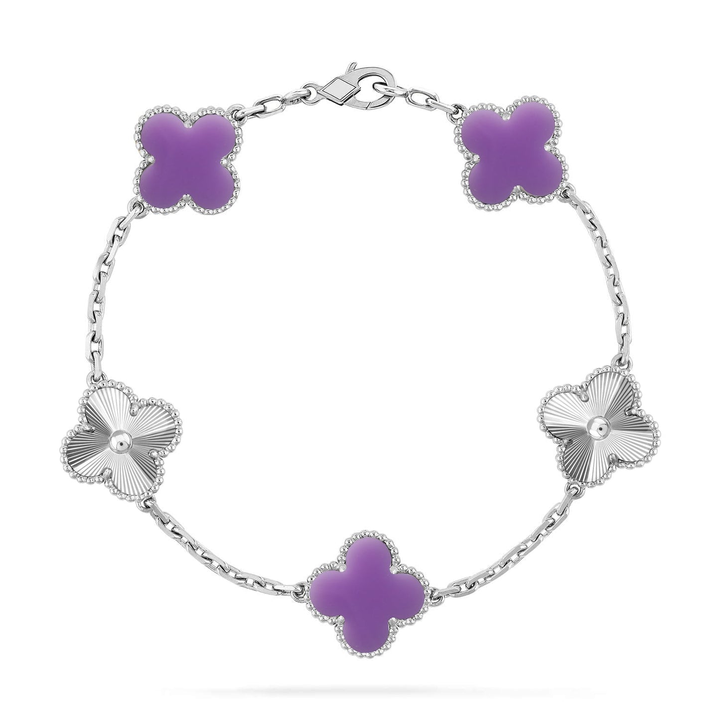 [Glow Jewelry]New CLOVER 5 MOTIF LIGHT PURPLE BRACELET COLLECTION