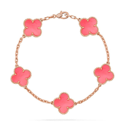 [Glow Jewelry]New  CLOVER 5 MOTIFS  PINK MOP BRACELET COLLECTION