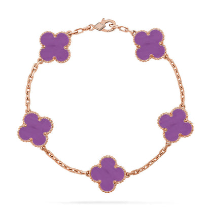 [Glow Jewelry]New  CLOVER 5 MOTIF VIOLET BRACELET COLLECTION