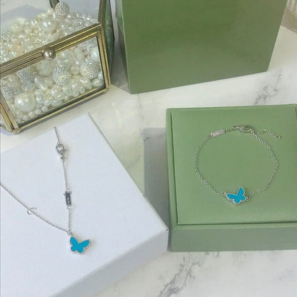 ¡®Glow Jewelry¡¯BUTTERFLY TURQUOISE BUTTERFLY BRACELET SILVER