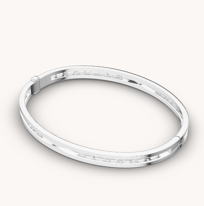 [Glow Jewelry]ZERO 1 SPIRAL LOGO SILVER BRACELET
