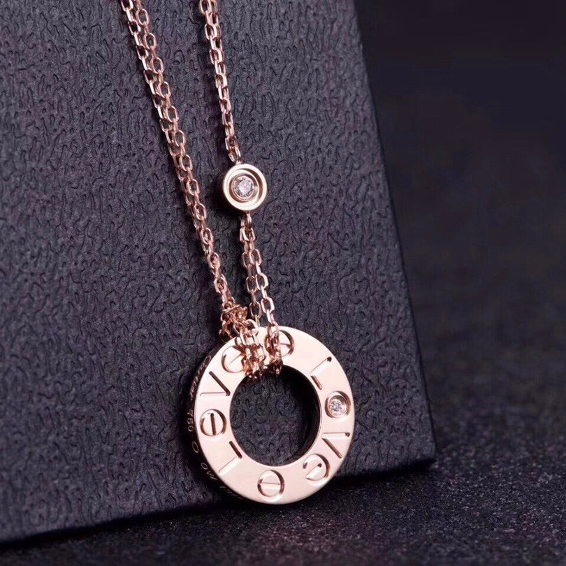 ¡®Glow Jewelry¡¯LOVE NECKLACE 16MM 2 DIAMONDS