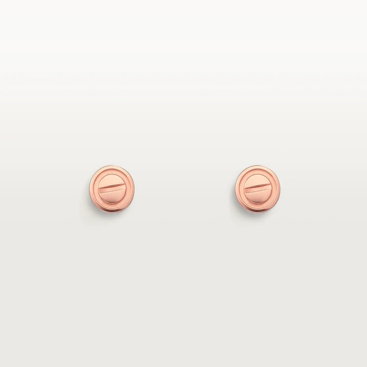 [Glow Jewelry]LOVE EARRINGS PINK GOLD 10MM