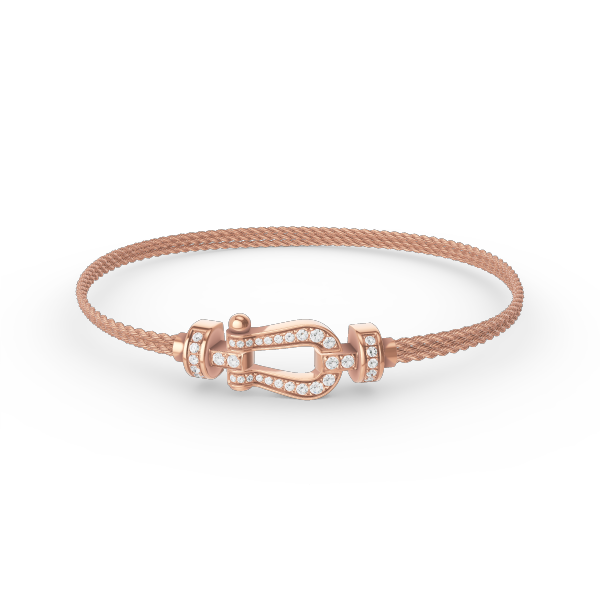 [Glow Jewelry]FORCE SMALL HORSESHOE  DIAMOND CHAIN ROPE BRACELET