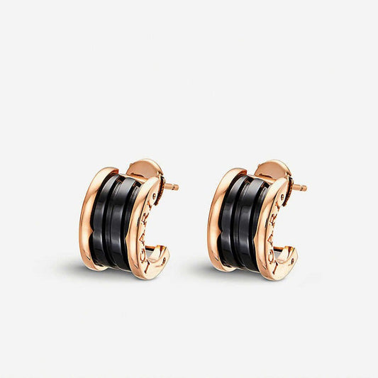 [Glow Jewelry]ZERO 1 PINK GOLD CERAMIC EARRINGS