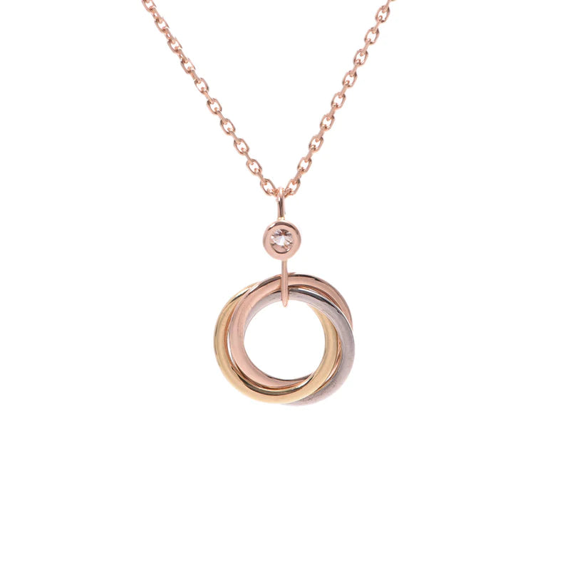 ¡®Glow Jewelry¡¯TRINITY SILVER GOLD PINK GOLD NECKLACE