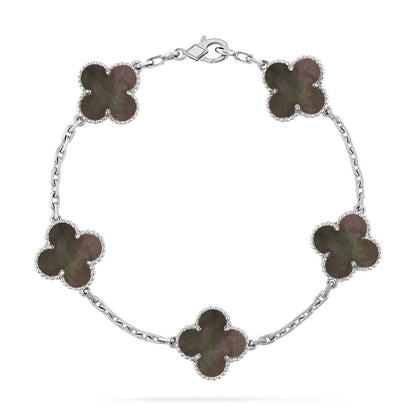 [Glow Jewelry]New CLOVER 5 MOTIF GRAY MOP BRACELET COLLECTION