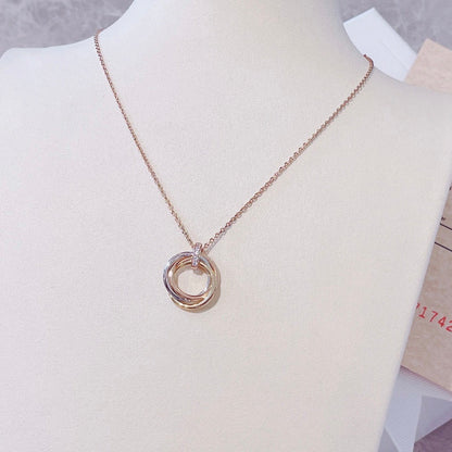 [Glow Jewelry]TRINITY NECKLACE GOLD  DIAMONDS